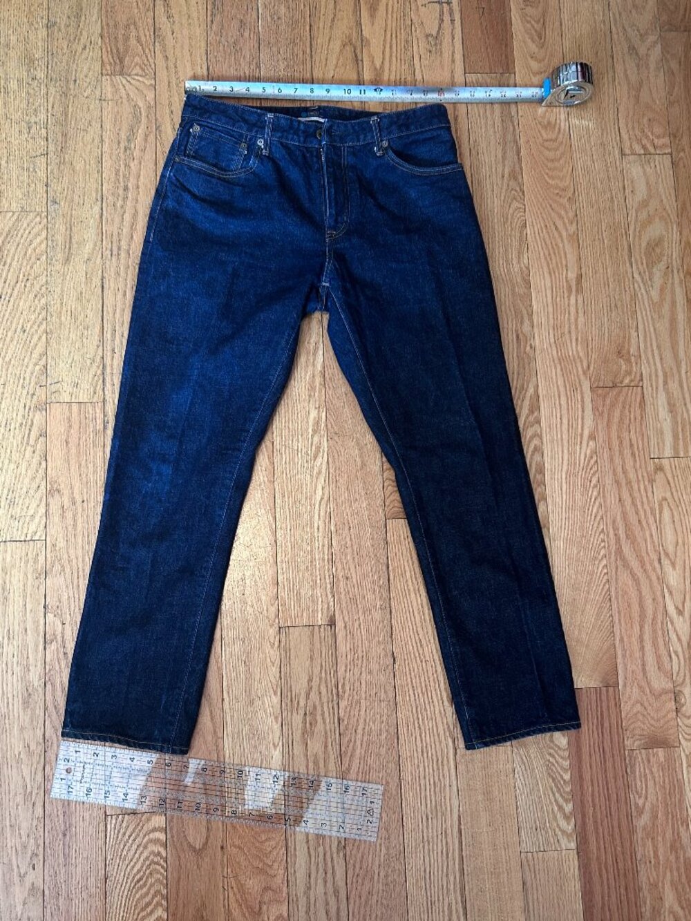 Japan Blue J301 "Circle" Selvedge Jeans — Dark Indigo, 33x30
